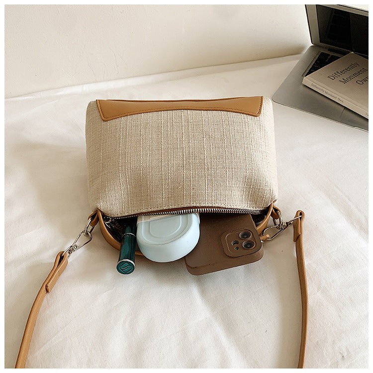 Strukturierte Handheld Schultertasche