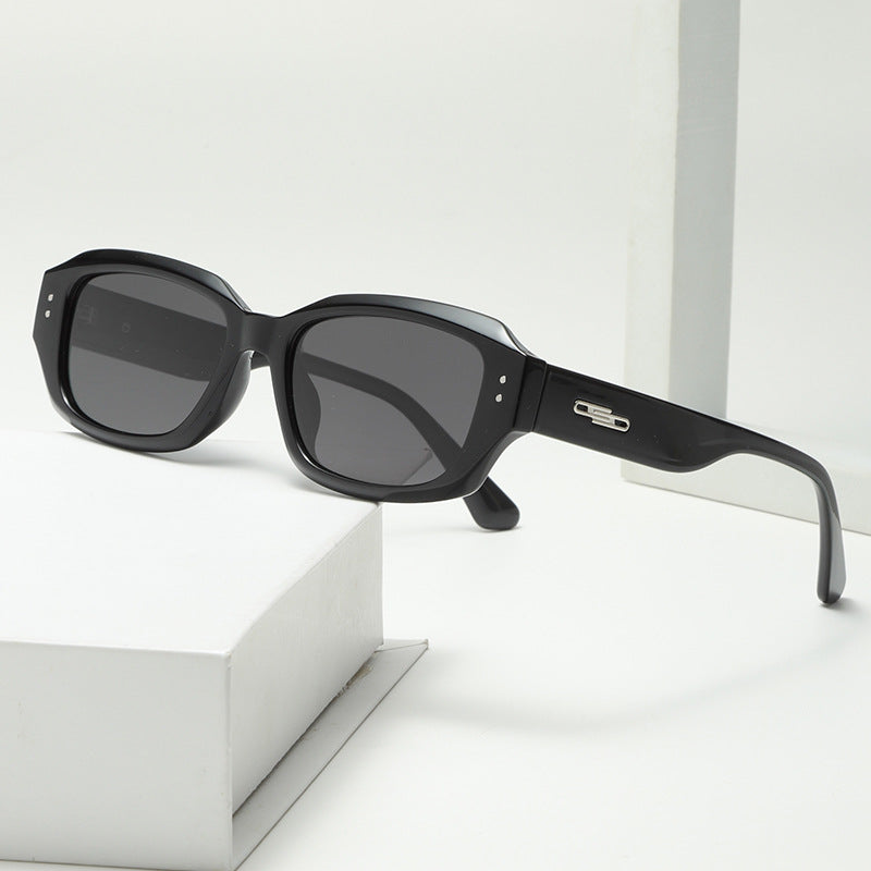 Damen modische quadratische Sonnenbrille mit innovativem transparentem Rahmen Brehn