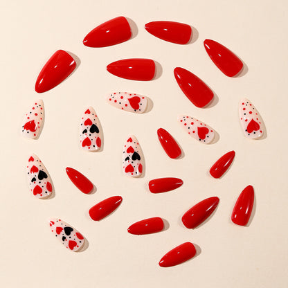 Herz-Themen Stiletto Nagelkunst Erweiterungen Brehn