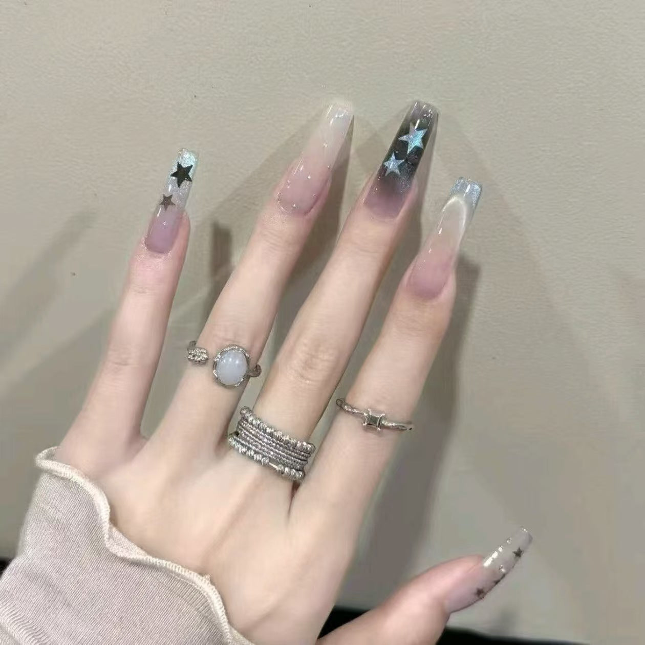 Gradient Ombre Nagelkunst Verlängerungen Brehn