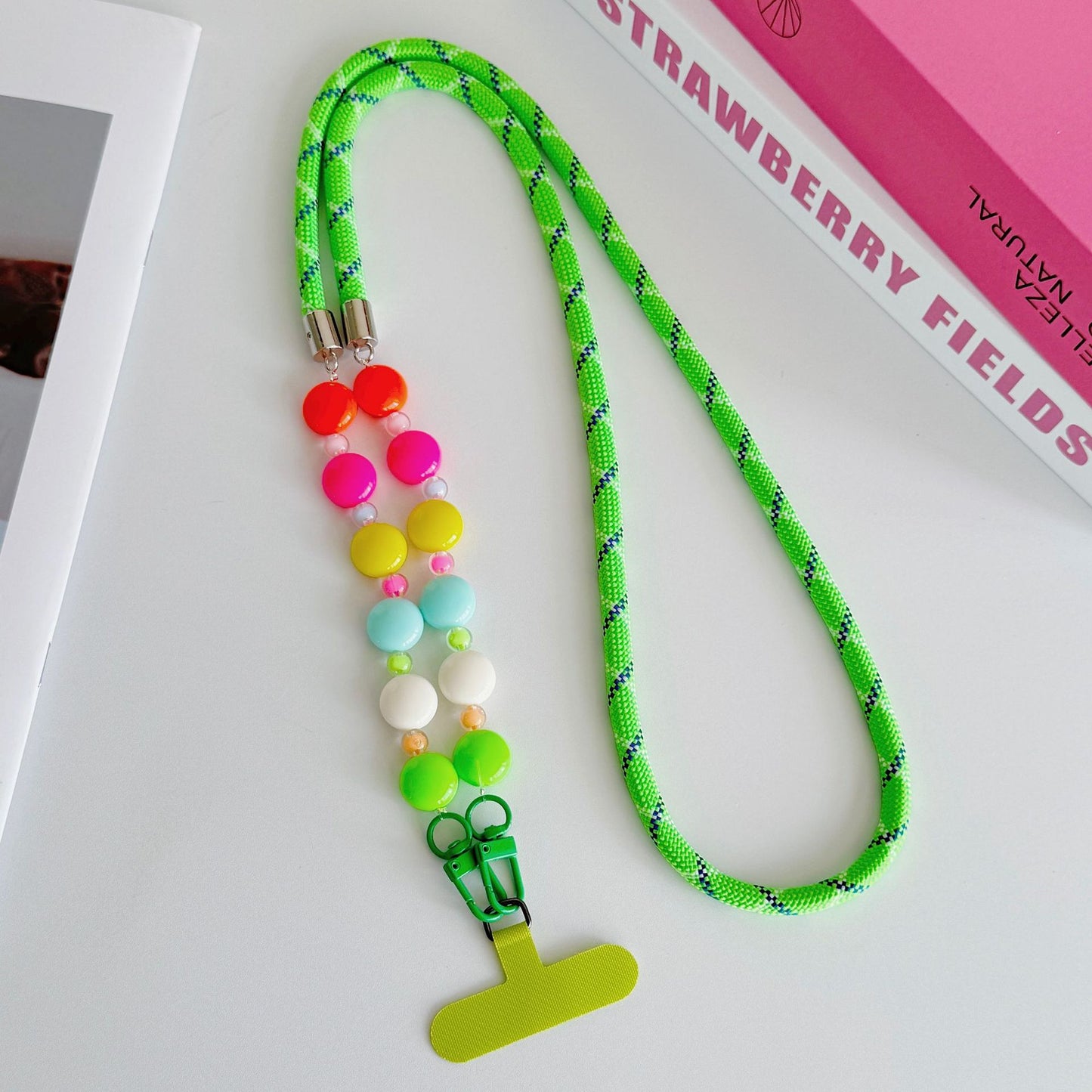 Handykette mit bunten Perlen Brehn