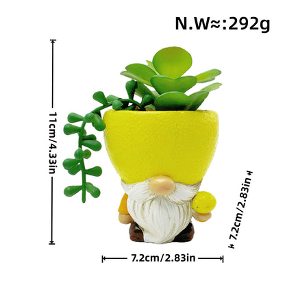Originelle Blumentopffigur mit Zwergmotiv Brehn