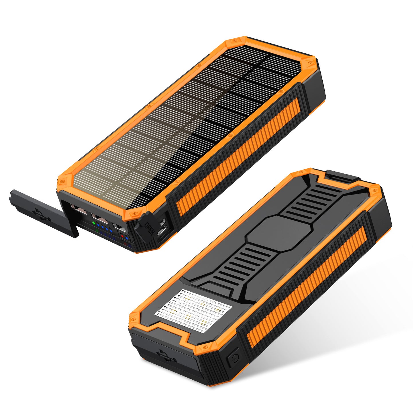 Solar Powerbank mit Integrierter Taschenlampe und Schnellladefunktion Brehn