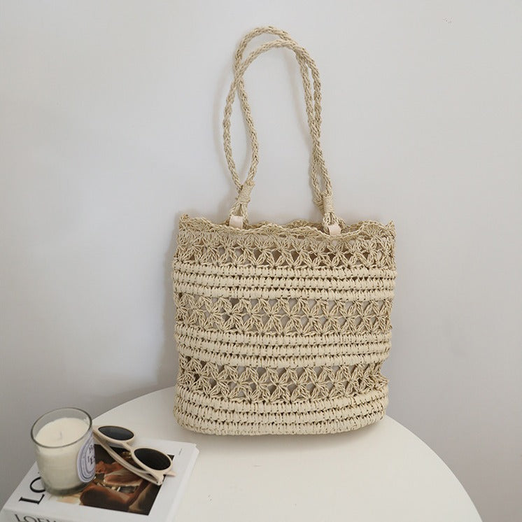 Handgeknüpfte Strandtasche Im Modernen Netzdesign Brehn