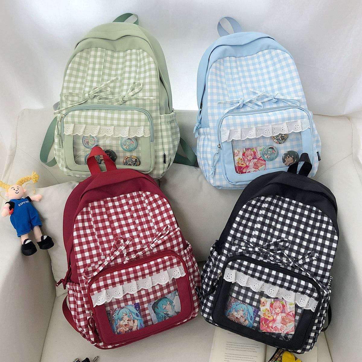 Stylischer Karomuster-Rucksack Brehn