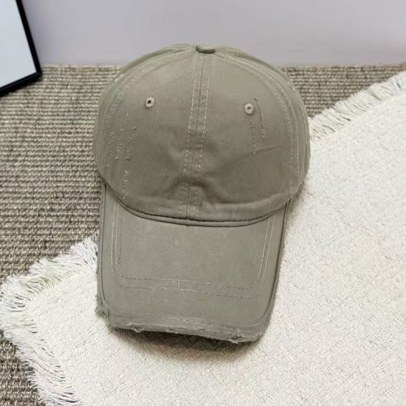 Damen Distressed Casual Twill Baseball Cap Brehn