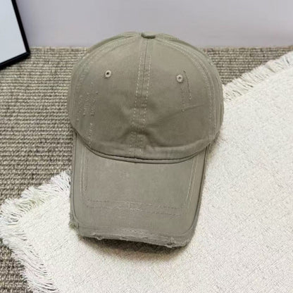 Damen Distressed Casual Twill Baseball Cap Brehn