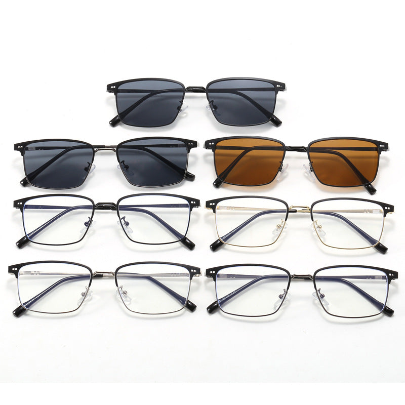 Damen elegante quadratische Brille mit feinem Metallrahmen Brehn