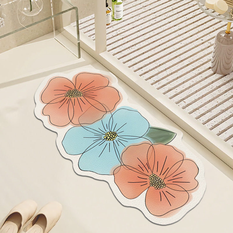 Dekorativer Floral Badteppich Brehn