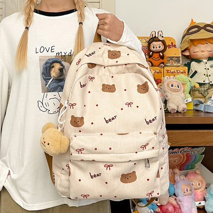 Niedlicher Bären-Print-Rucksack Brehn