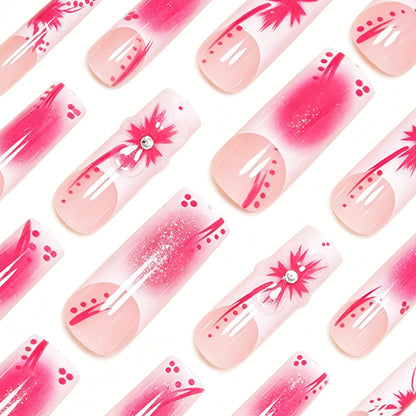 Künstlerisches Floral Stiletto Nagelkunst Set Brehn
