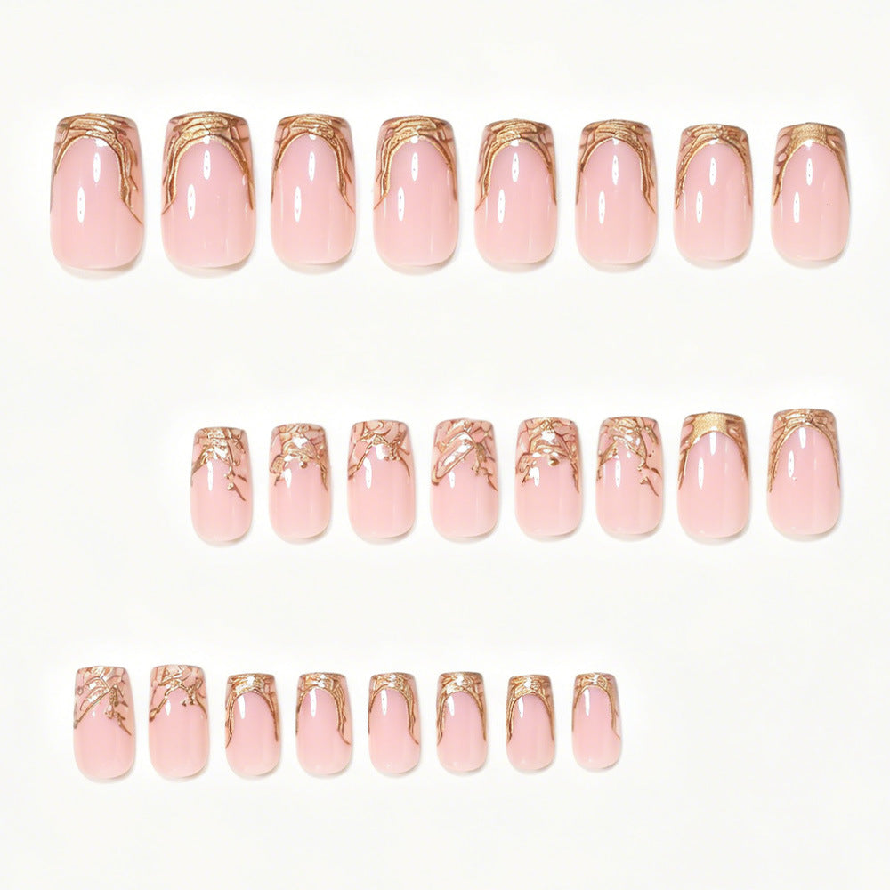Elegante Marmor Spitze Acryl-Nagelset Brehn