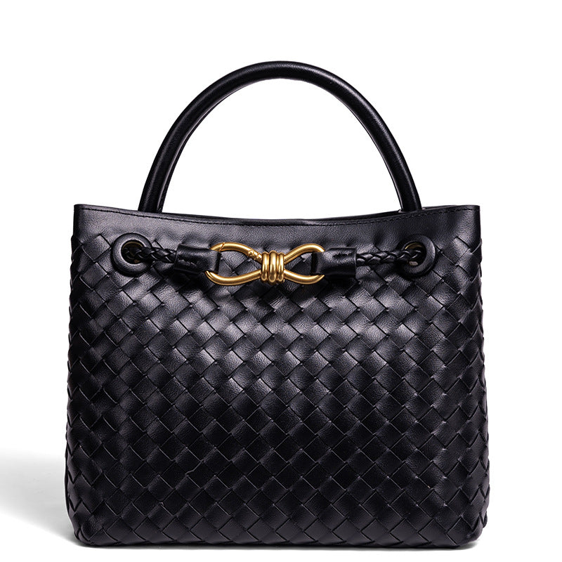 Elegante geflochtene Leder-Tasche Brehn