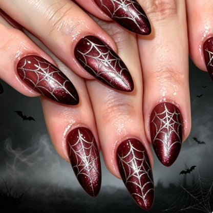 Gothic Spider Web Press-On Nails Brehn