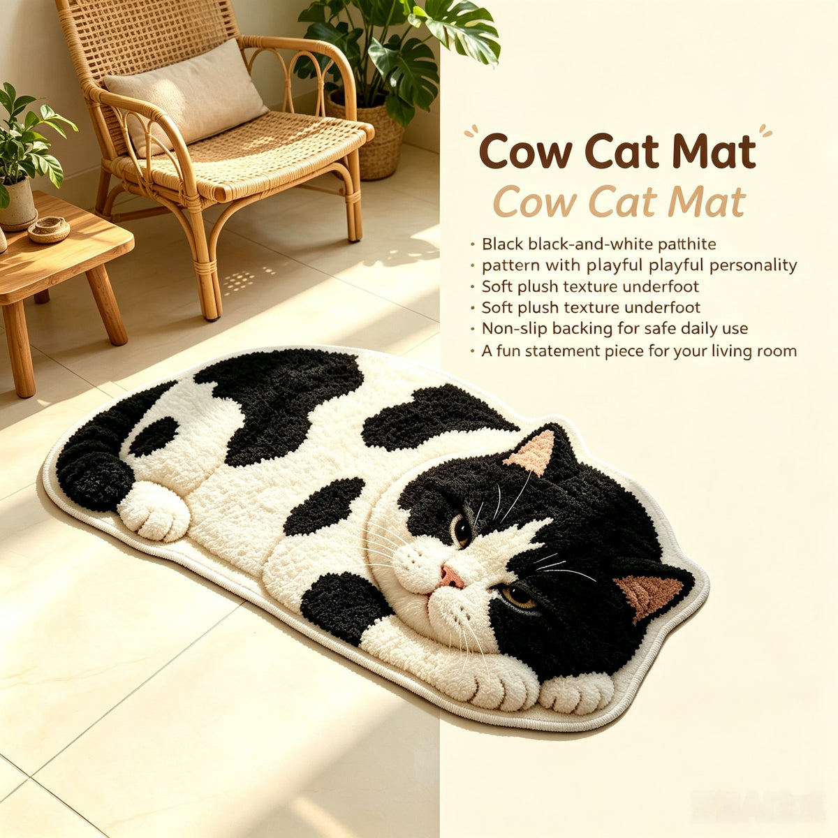 Plüsch Katze Thema Teppich