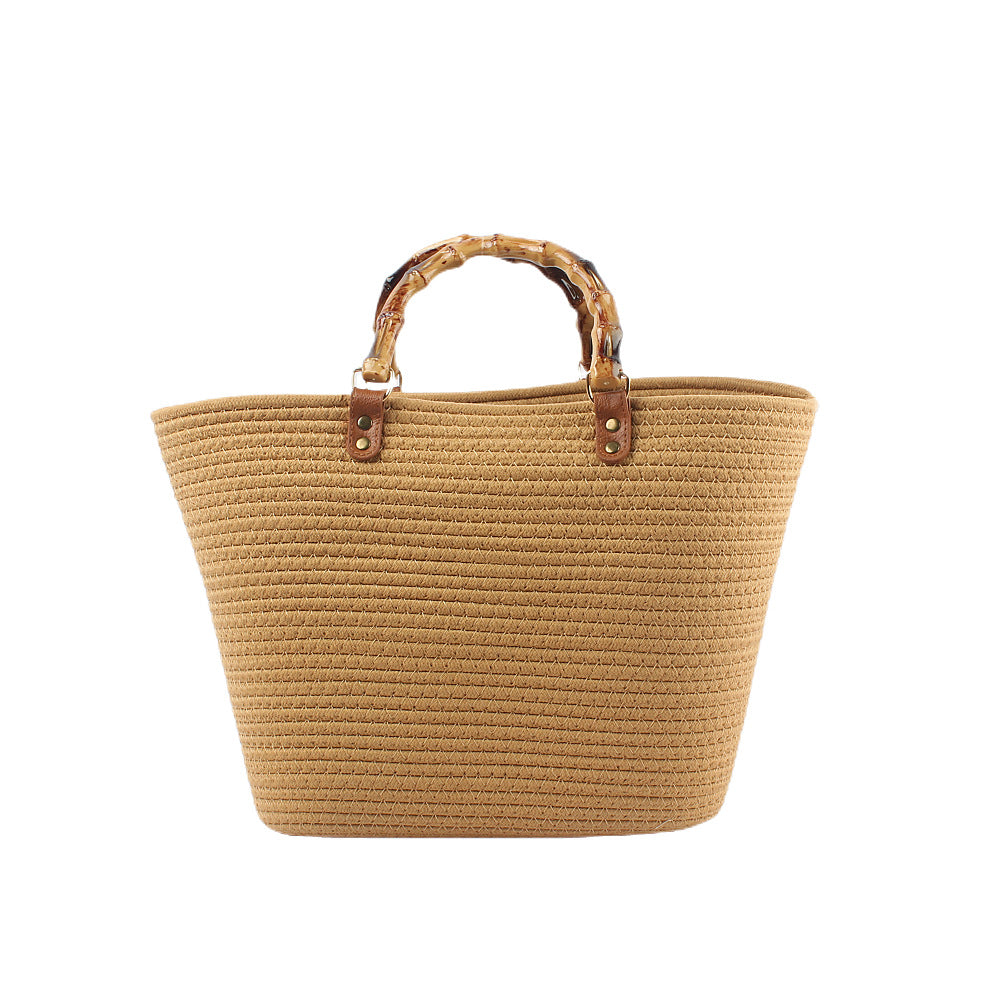Stilvolle Strandtasche mit Bambusgriffen Brehn