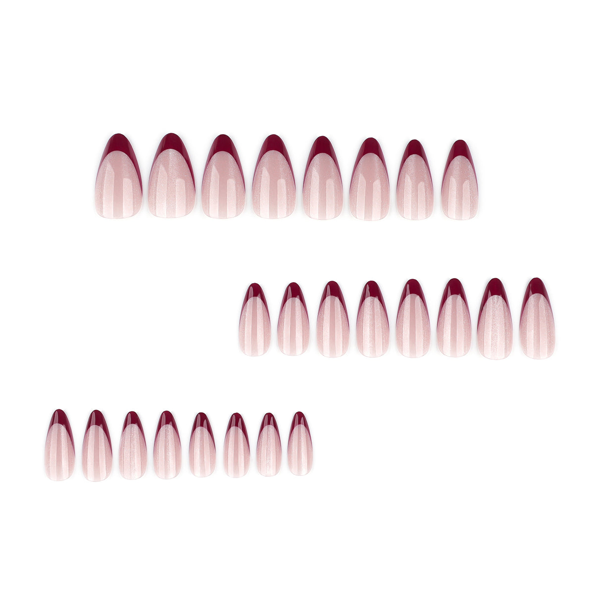 Künstliche Stiletto-Nägel mit glitzernden Spitzen Brehn