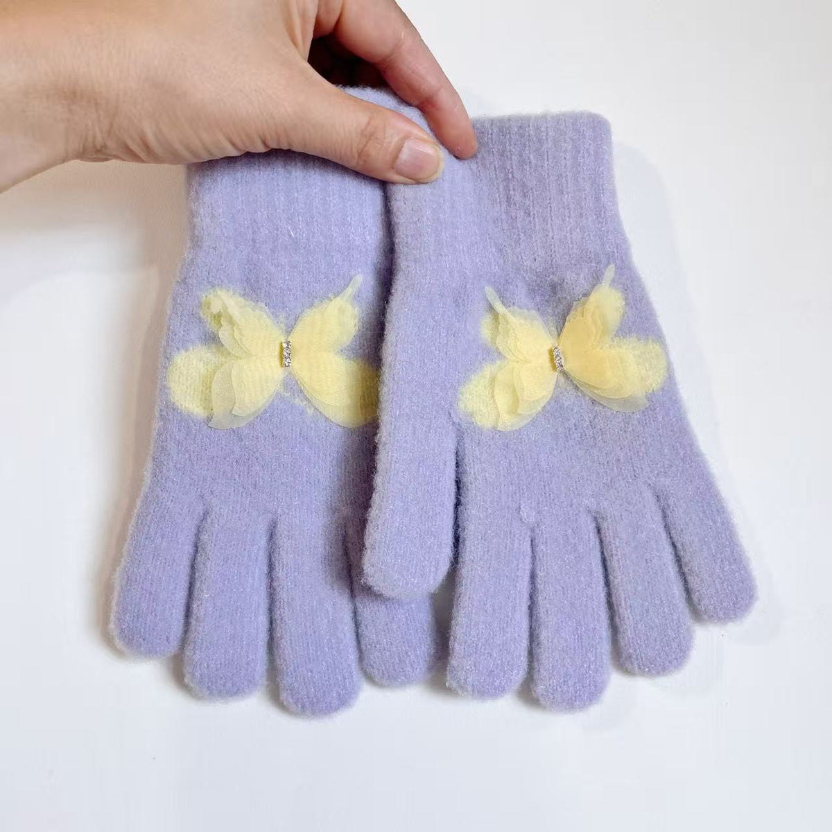 Schmetterlingsverzierte Touchscreen-Handschuhe Brehn