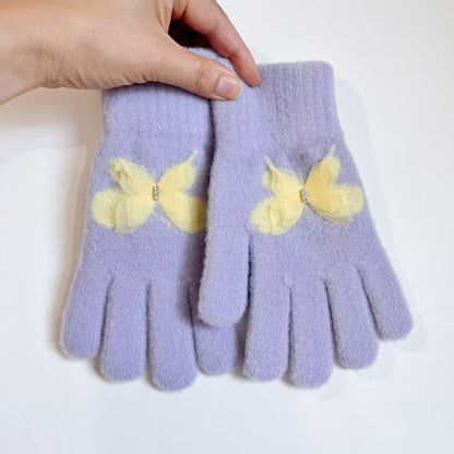 Schmetterlingsverzierte Touchscreen-Handschuhe Brehn