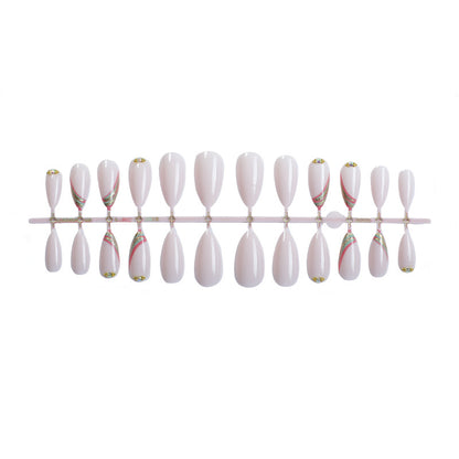 Elegantes Press-On-Nail-Set mit floralem Design Brehn
