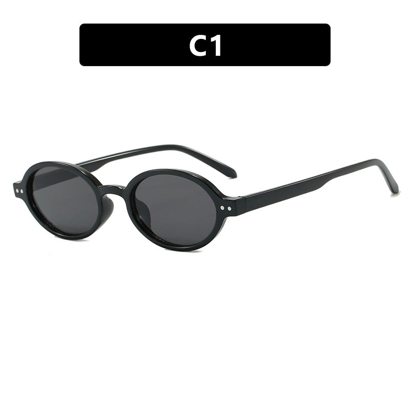 Damen modische ovalförmige Sonnenbrille mit ausgefallenem Rahmen Brehn