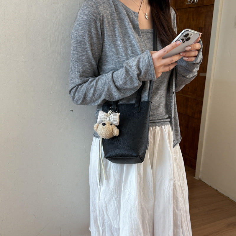 Kompakte Leder Mini Tote Tasche