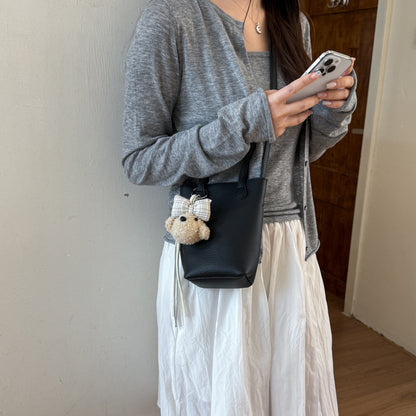 Kompakte Leder Mini Tote Tasche