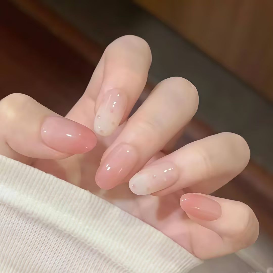 Glänzende Ombre Press-On Nagelverlängerungen Brehn