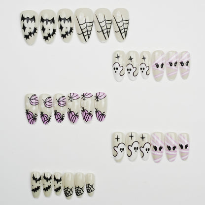 Halloween-Themen Press-On Nagelkunst Set