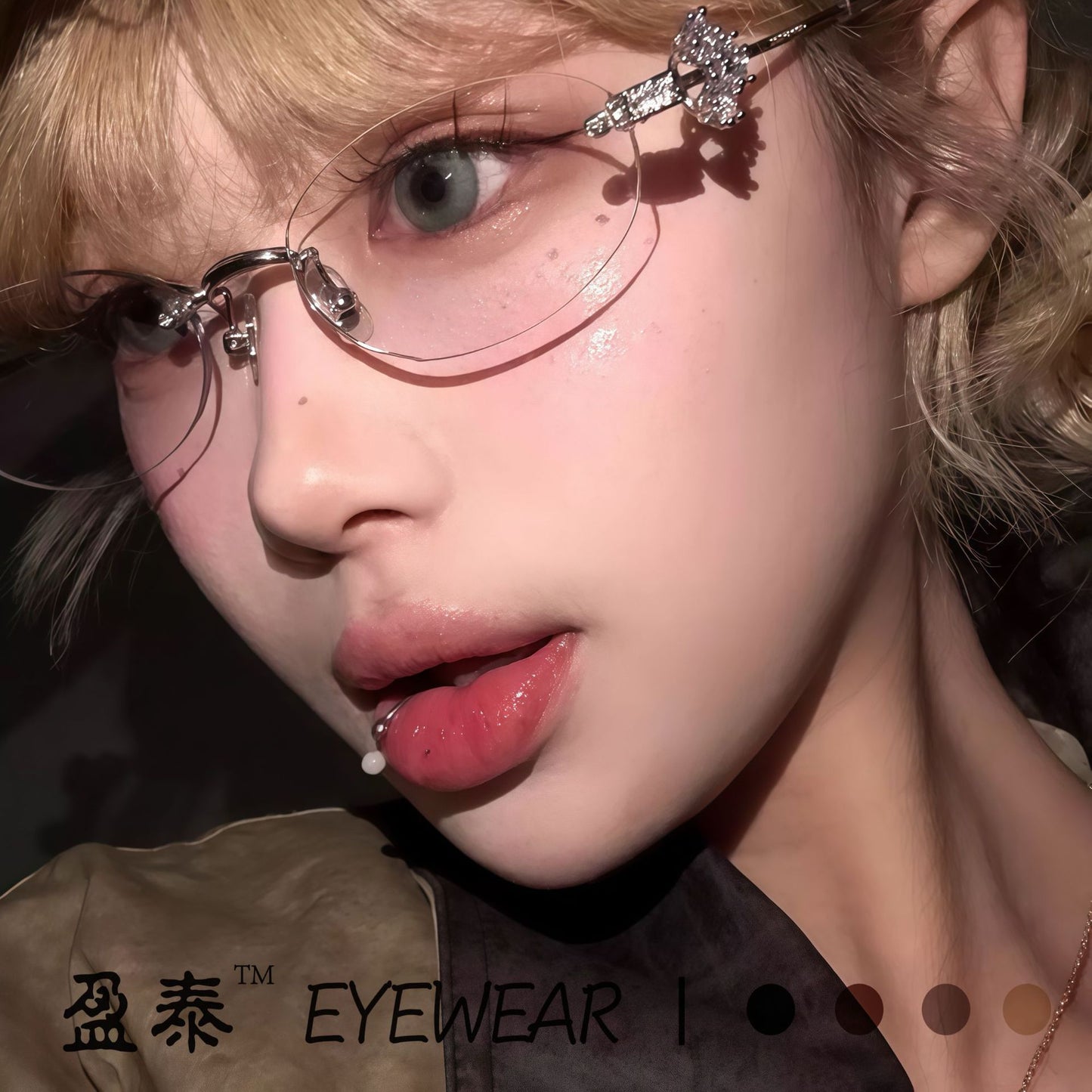 Damen elegante Sonnenbrille mit geometrischem Rahmen Brehn
