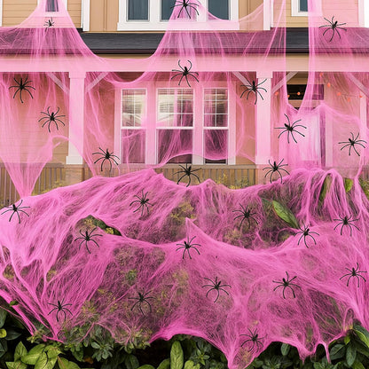 Realistische Halloween-Spinnenweben Dekoration