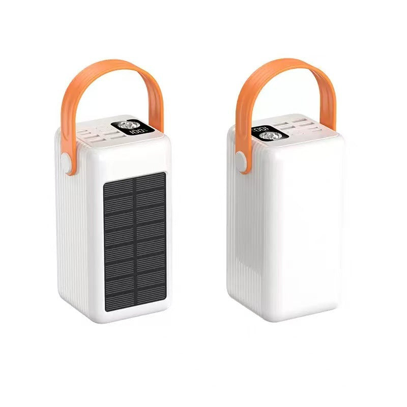 Tragbare Solar-Powerbank mit Integrierter LED-Lampe und Schnellladefunktion Brehn