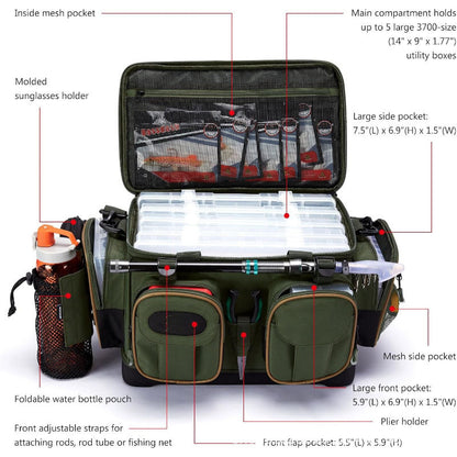 Multi-Compartment Angelzubehör Organizer Tasche Brehn