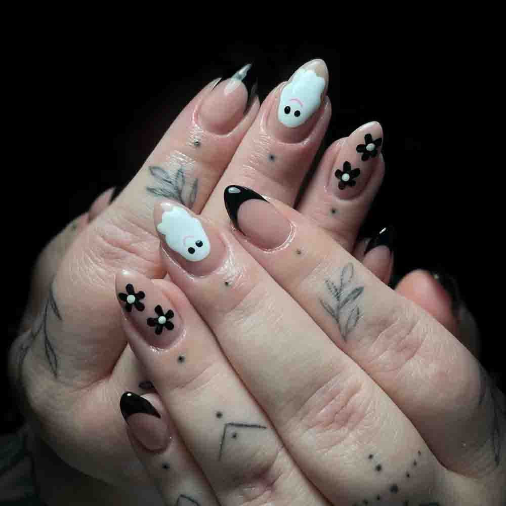 Künstlerische Halloween-Themen Presse-Nagelkunst Brehn