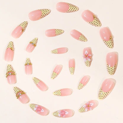 Künstlerische 3D Blumen Akzent Stiletto Nagelkunst Verlängerungen Brehn