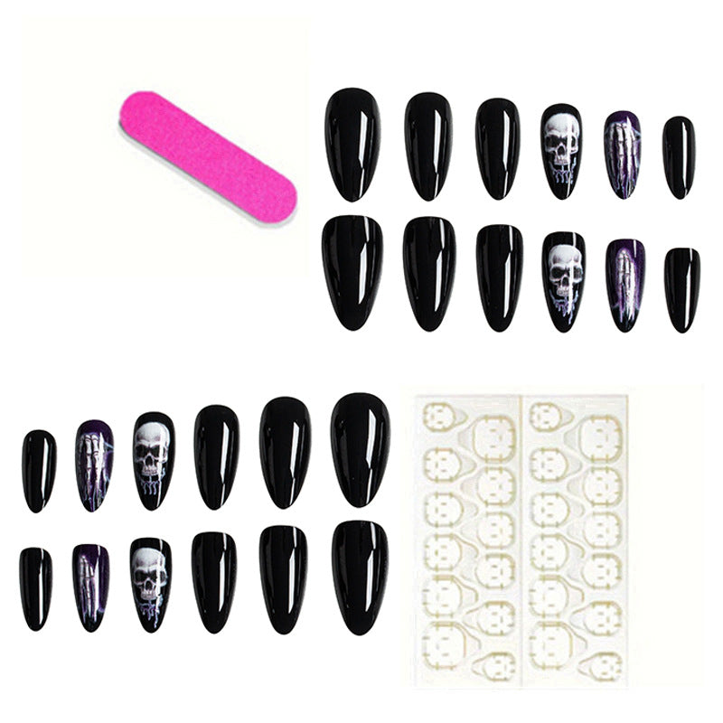 Halloween-Themen Skelett Nagelkunst