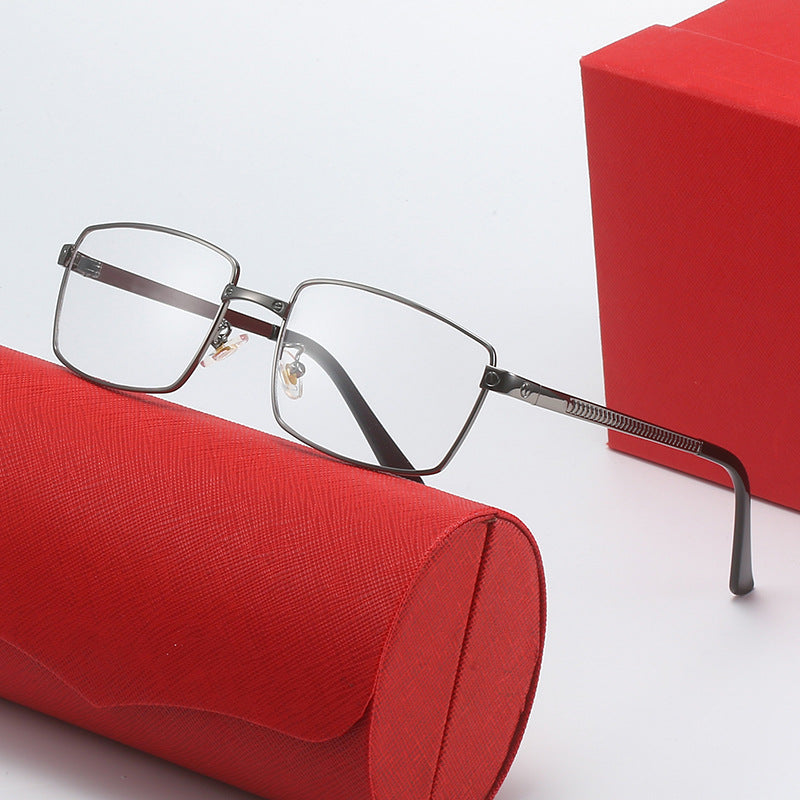 Damen modische quadratische Sonnenbrille mit elegantem Metallrahmen Brehn