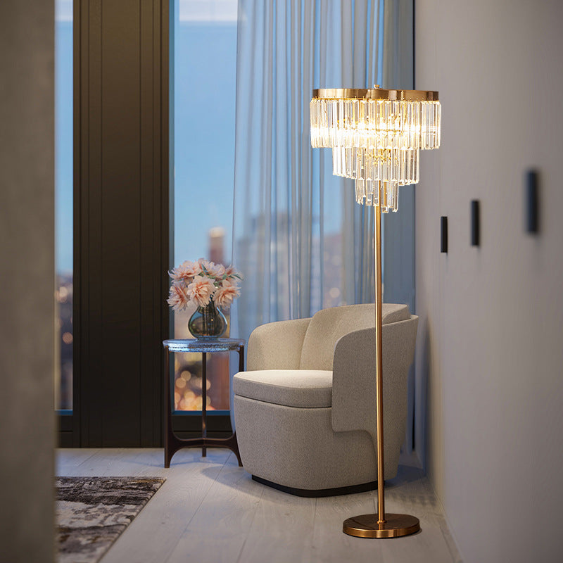 Kristall-Kronleuchter Stehlampe