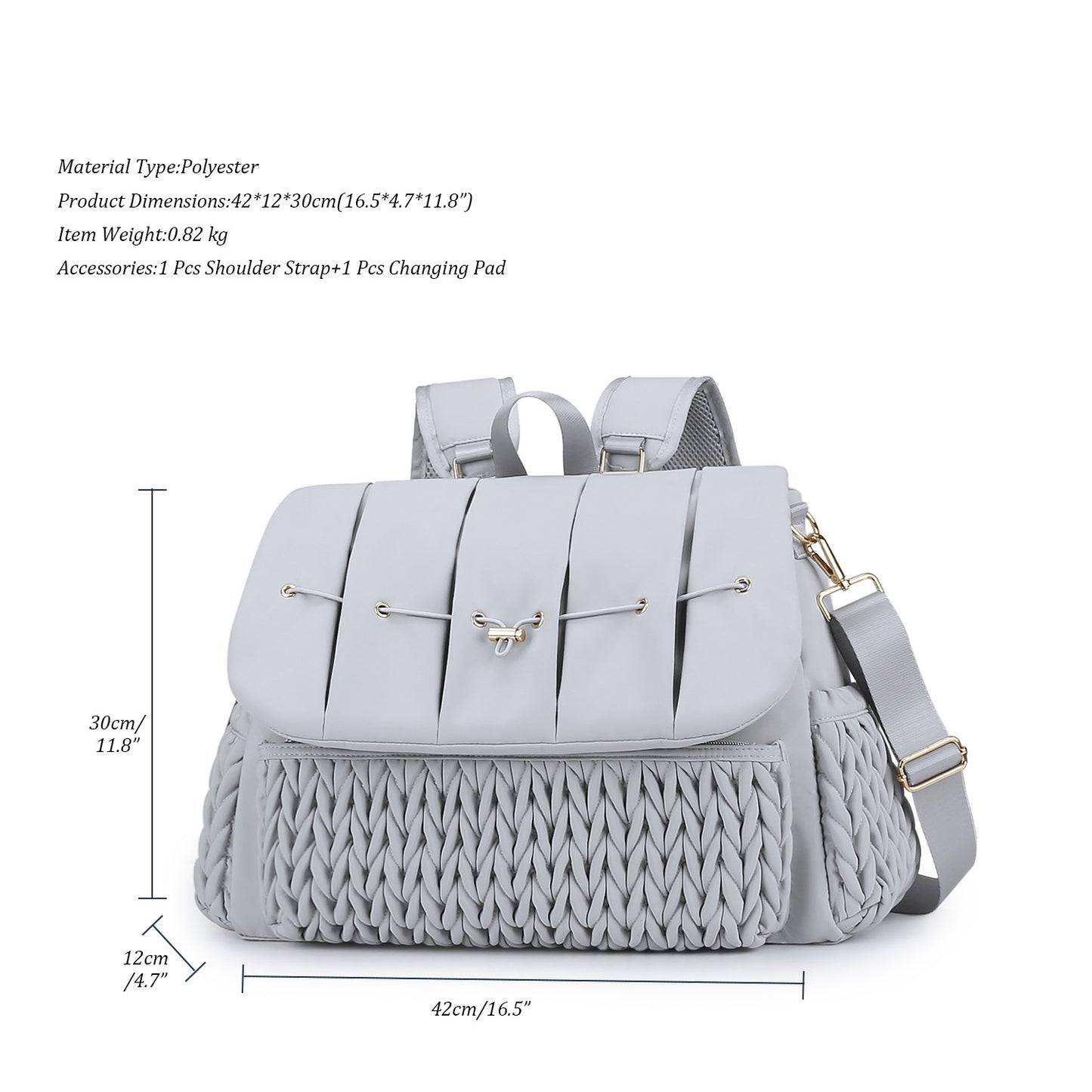 Modischer Rucksack mit Geflochtenem Design Brehn
