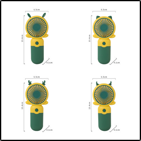 Unisex Tragbarer Handventilator mit lustigem Tierdesign Brehn