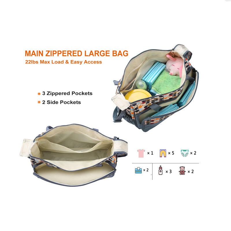Multifunktionale Wickeltasche mit Wickelmatte Brehn