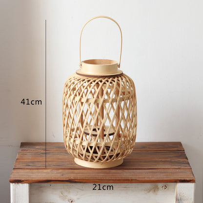 Handgefertigte Rattanlaterne Brehn