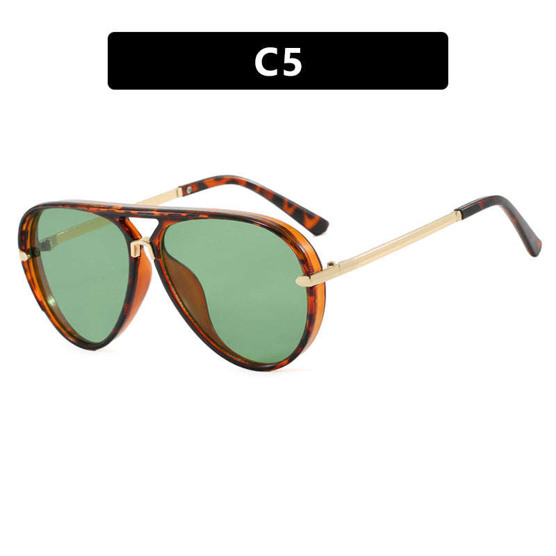 Damen modische Piloten-Sonnenbrille mit eleganten Metallakzenten Brehn