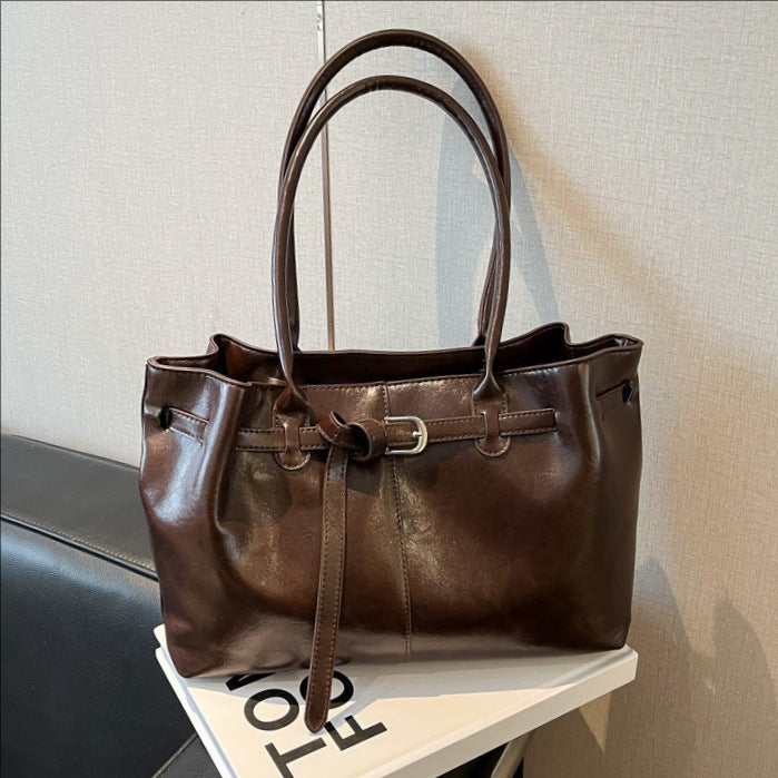Elegante Leder Tragetasche