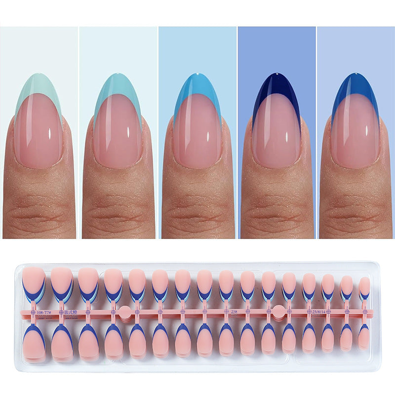 Künstlerische Ombre French Tip Press-On Nails Brehn