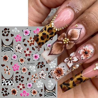 Floral Decorative Nail Art Aufkleber
