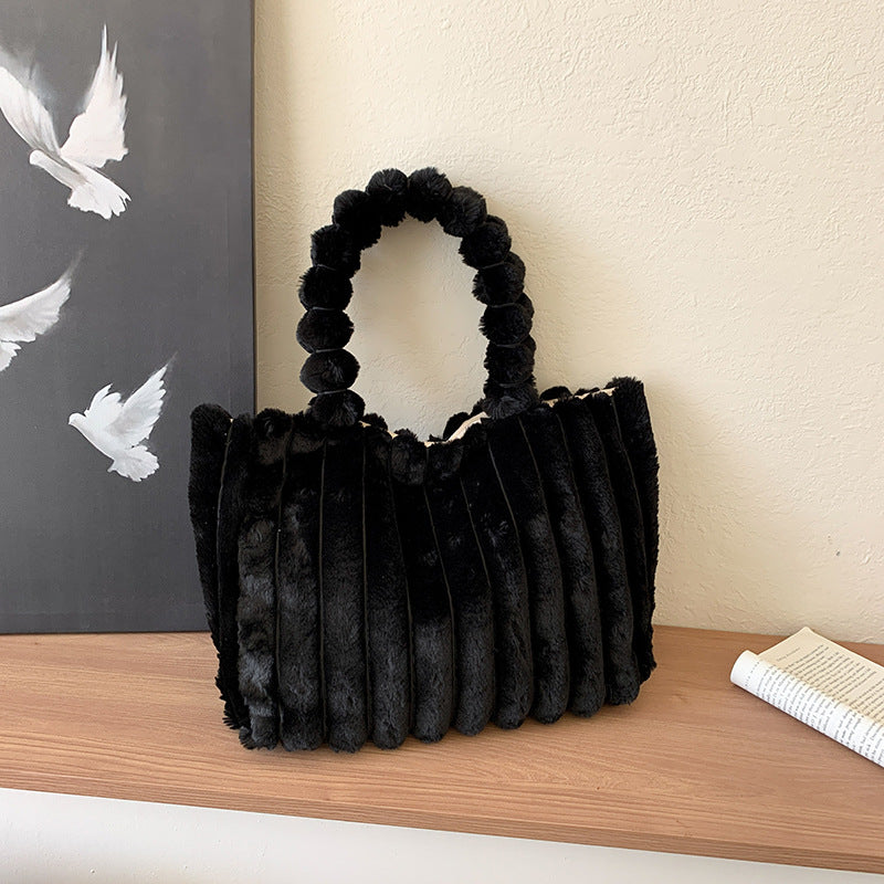 Plüsch Texturierte Handtasche