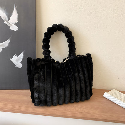 Plüsch Texturierte Handtasche