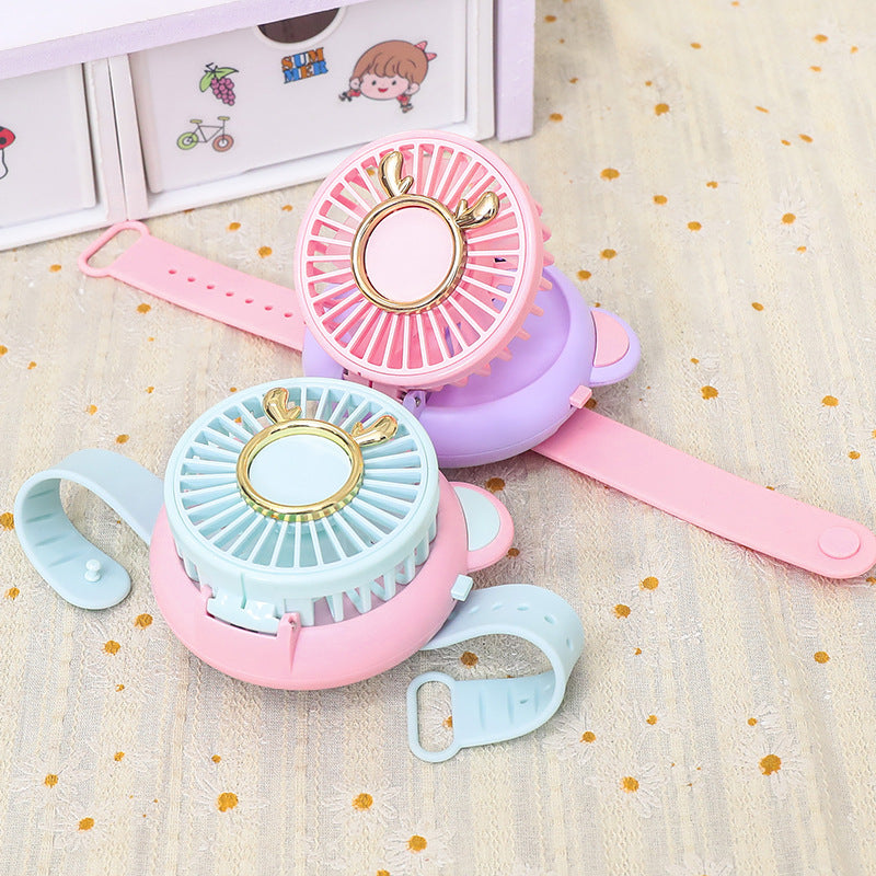Damen tragbarer Mini-Ventilator mit Spiegel Funktion Brehn