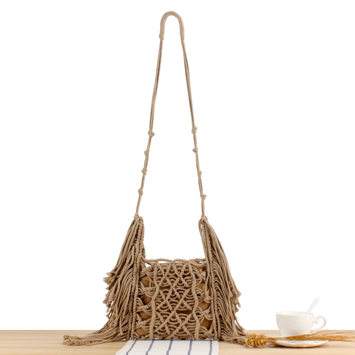 Handtasche mit Kunstvollem Makramee-Design Brehn 1784182970